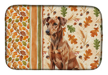 Load image into Gallery viewer, Red German Pinscher Heirloom Fall Dish Drying Mat