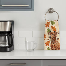 Load image into Gallery viewer, Red German Pinscher Heirloom Fall Kitchen Towel