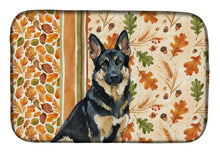 Load image into Gallery viewer, Black and Tan German Shepherd Heirloom Fall Dish Drying Mat
