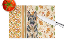 Load image into Gallery viewer, German Shepherd Heirloom Fall Glass Cutting Board