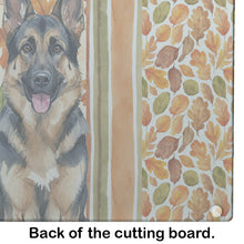 Load image into Gallery viewer, German Shepherd Heirloom Fall Glass Cutting Board