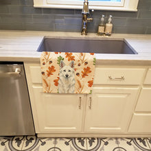 Load image into Gallery viewer, White German Shepherd Heirloom Fall Kitchen Towel