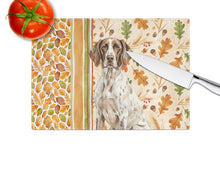 Load image into Gallery viewer, German Shorthaired Pointer Heirloom Fall Glass Cutting Board