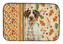 Load image into Gallery viewer, Liver and White German Wirehaired Pointer Heirloom Fall Dish Drying Mat
