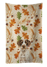 Load image into Gallery viewer, Liver and White German Wirehaired Pointer Heirloom Fall Kitchen Towel