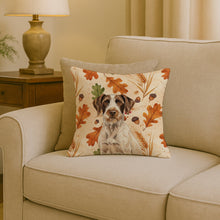 Load image into Gallery viewer, Liver and White German Wirehaired Pointer Heirloom Fall Throw Pillow
