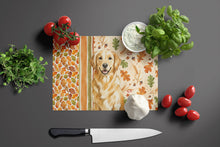Load image into Gallery viewer, Golden Retriever Heirloom Fall Glass Cutting Board