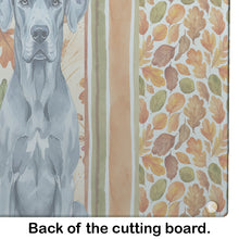 Load image into Gallery viewer, Blue Great Dane Heirloom Fall Glass Cutting Board