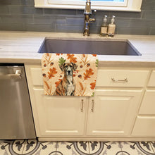 Load image into Gallery viewer, Brindle Great Dane Heirloom Fall Kitchen Towel