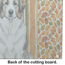 Load image into Gallery viewer, Badger Great Pyrenees Heirloom Fall Glass Cutting Board