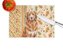 Load image into Gallery viewer, Reddish Brown Great Pyrenees Heirloom Fall Glass Cutting Board