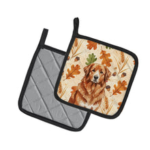 Load image into Gallery viewer, Reddish Brown Great Pyrenees Heirloom Fall Pair of Pot Holders