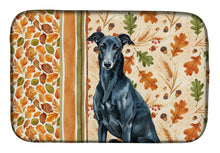 Load image into Gallery viewer, Black Greyhound Heirloom Fall Dish Drying Mat