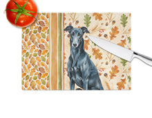 Load image into Gallery viewer, Black Greyhound Heirloom Fall Glass Cutting Board