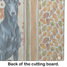 Load image into Gallery viewer, Black Greyhound Heirloom Fall Glass Cutting Board