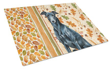 Load image into Gallery viewer, Black Greyhound Heirloom Fall Glass Cutting Board