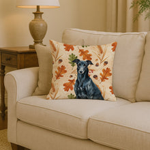 Load image into Gallery viewer, Black Greyhound Heirloom Fall Throw Pillow