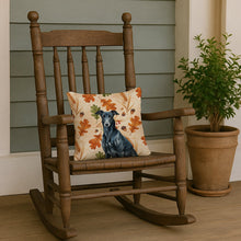 Load image into Gallery viewer, Black Greyhound Heirloom Fall Throw Pillow