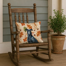 Load image into Gallery viewer, Black Greyhound Heirloom Fall Throw Pillow