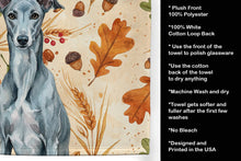 Load image into Gallery viewer, Blue Brindle Greyhound Heirloom Fall Kitchen Towel
