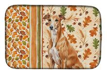 Load image into Gallery viewer, Red Greyhound Heirloom Fall Dish Drying Mat