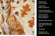 Load image into Gallery viewer, Red Greyhound Heirloom Fall Kitchen Towel