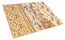 Load image into Gallery viewer, Red Greyhound Heirloom Fall Glass Cutting Board