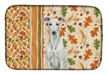 Load image into Gallery viewer, White Greyhound Heirloom Fall Dish Drying Mat