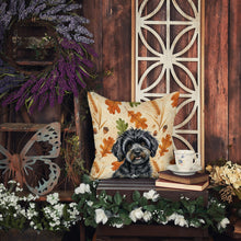 Load image into Gallery viewer, Black Havanese Heirloom Fall Throw Pillow