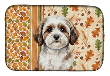 Load image into Gallery viewer, Parti-color Havanese Heirloom Fall Dish Drying Mat
