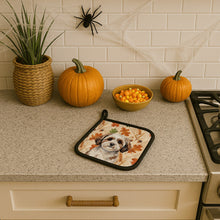 Load image into Gallery viewer, Parti-color Havanese Heirloom Fall Pair of Pot Holders