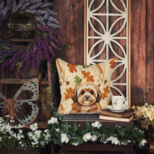 Load image into Gallery viewer, Sable Havanese Heirloom Fall Throw Pillow