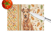Load image into Gallery viewer, Irish Terrier Heirloom Fall Glass Cutting Board