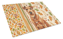 Load image into Gallery viewer, Irish Terrier Heirloom Fall Glass Cutting Board