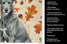 Load image into Gallery viewer, Gray Irish Wolfhound Heirloom Fall Kitchen Towel