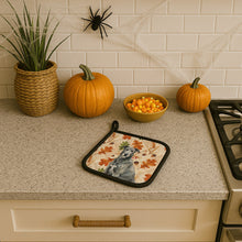 Load image into Gallery viewer, Gray Irish Wolfhound Heirloom Fall Pair of Pot Holders