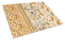 Load image into Gallery viewer, Wheaten Irish Wolfhound Heirloom Fall Glass Cutting Board