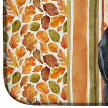 Load image into Gallery viewer, Black Italian Greyhound Heirloom Fall Dish Drying Mat
