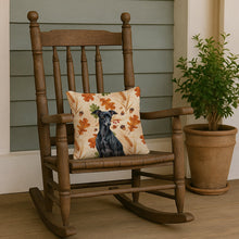 Load image into Gallery viewer, Black Italian Greyhound Heirloom Fall Throw Pillow