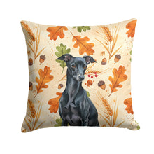 Load image into Gallery viewer, Black Italian Greyhound Heirloom Fall Throw Pillow