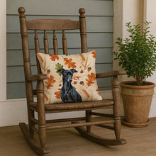 Load image into Gallery viewer, Black Italian Greyhound Heirloom Fall Throw Pillow