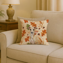 Load image into Gallery viewer, Fawn Italian Greyhound Heirloom Fall Throw Pillow