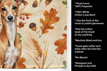 Load image into Gallery viewer, Red Italian Greyhound Heirloom Fall Kitchen Towel