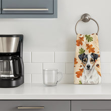 Load image into Gallery viewer, White and Black Jack Russell Terrier Heirloom Fall Kitchen Towel