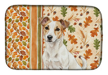 Load image into Gallery viewer, White and Tan Jack Russell Terrier Heirloom Fall Dish Drying Mat