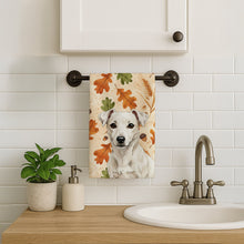 Load image into Gallery viewer, White Jack Russell Terrier Heirloom Fall Kitchen Towel