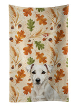 Load image into Gallery viewer, White Jack Russell Terrier Heirloom Fall Kitchen Towel