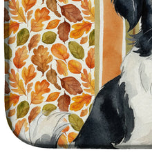 Load image into Gallery viewer, Black and White Japanese Chin Heirloom Fall Dish Drying Mat