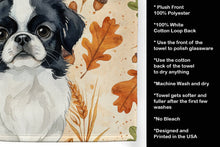 Load image into Gallery viewer, Black and White Japanese Chin Heirloom Fall Kitchen Towel