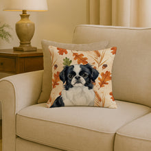 Load image into Gallery viewer, Black and White Japanese Chin Heirloom Fall Throw Pillow